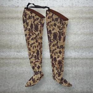 Vintage 90s Duck Hunting Camo Waders 36" Waterproof Woodland